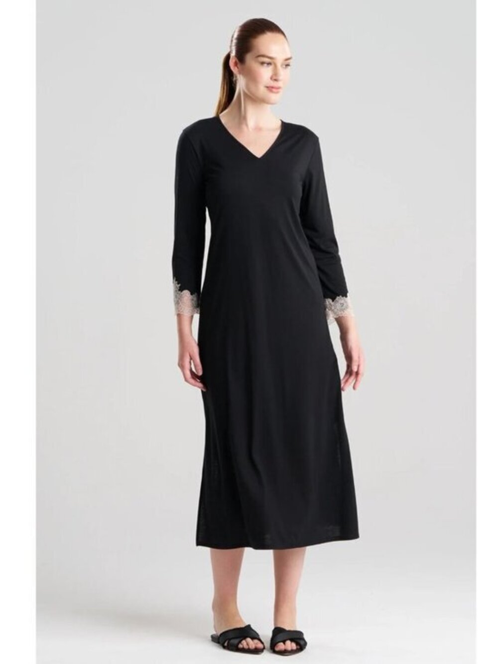 NWT NATORI Luxe Shangri-La Long Sleeve Lounger M $160